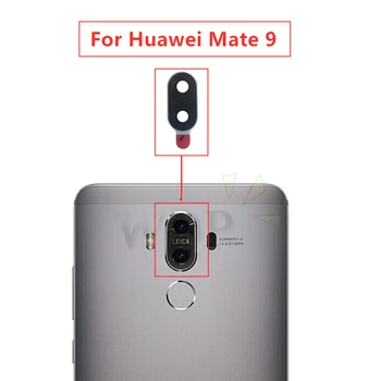 2 штуки для задней стеклянной линзы камеры Huawei Mate 9, задняя Стеклянная линза камеры с клеем, Запасные части для ремонта