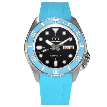 Изготовленная на Заказ Мода Япония Механизм NH36 42 мм Tiffany blue SKX007 Мужские Наручные часы Сапфировый Корпус Автоматические Мужские часы С Резинкой