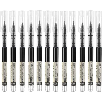 12 Шт шариковых ручек с быстросохнущими чернилами 0,5 мм сверхтонкие ручки с жидкими чернилами Ручки-роллеры (разноцветные)