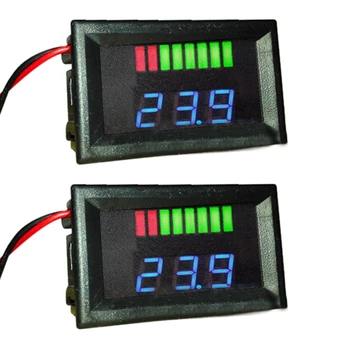 Индикатор емкости КИСЛОТНО-свинцового аккумулятора 2X12 В, индикатор уровня заряда, светодиодный тестер, синий вольтметр