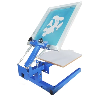 NS101-M simple 1 цветной ручной трафаретный принтер с 1 станцией для печати одежды на плоской поверхности, печать одежды на 1 цветном трафаретном принтере