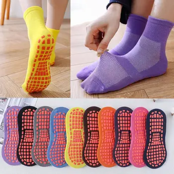 Нескользящие носки для йоги с ручками Женские и мужские носки для пилатеса балета штанги йоги