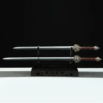 94cm109cm средневековый металлический настоящий меч с рисунком стальной восьмигранный меч медный интегрированный деревянный меч Dragon God sword жесткая катана