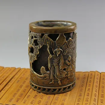 Антикварные латунные украшения, ручка, медно-бронзовая фигурка, выдолбленная в подарок от имени фестиваля Qixi.