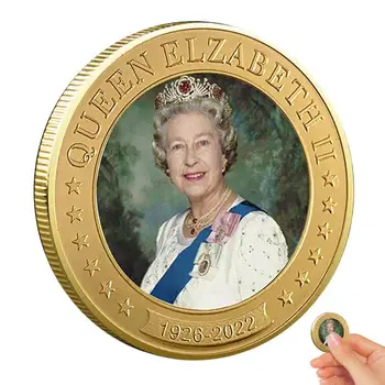 Юбилейные монеты Королевы 2022 1926-2022 Годов Коллекция Сувениров Королевы Англии Красочная Монета 2022 года Монета В Память о Ее Величестве