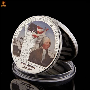 1797-1801 Второй Президент США Джон Адамс Всемирно Известные Люди Америки Бросают вызов Памятной Монете С защитной капсулой