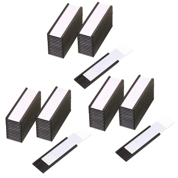 90 шт. магнитных держателей этикеток с магнитными держателями карт данных с прозрачными пластиковыми протекторами для металлической полки (1 X 3 дюйма)