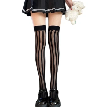 Женские шелковые чулки до бедра, нейлоновые носки для женщин, Колготки для косплея на Хэллоуин, Носки 37JB