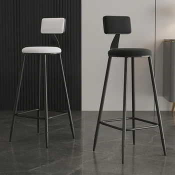 Черная стойка для барных стульев Поддерживает Водонепроницаемые Итальянские дизайнерские барные стулья Стойки регистрации Taburetes Altos Cocina Аксессуары для дома
