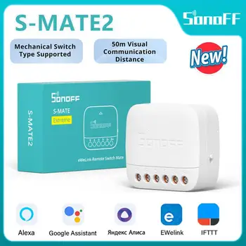 SONOFF S-MATE2 Smart Extreme Switch Поддерживает Дистанционное управление eWeLink через MINIR4 Smart Linkage Работает с Alexa Google Home IFTTT