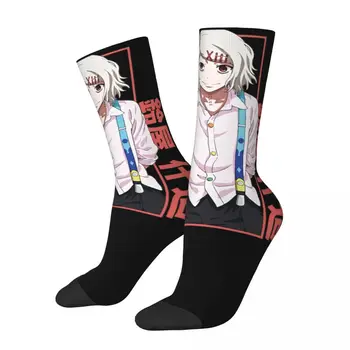 Винтажные носки Juuzou Suzuya Tokyo Ghoul Crew, компрессионные носки с рисунком японского аниме, супер мягкие мужские носки, лучшая идея подарка