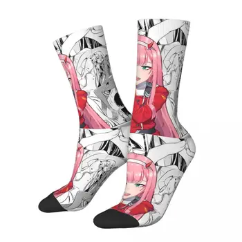 Модные Мужские Носки Harajuku ZeroTwo Sock Darling in the Franxx Anime Girl Waifu Женские Носки Весна Лето Осень Зима