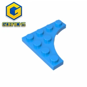 Пластина Gobricks GDS-90033, модифицированная 4 x 4 с изогнутым вырезом 3 x 3, совместима со строительными блоками lego 35044, подарками для детей