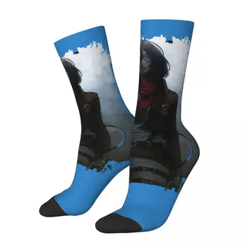 Винтажные компрессионные носки Mikasa Ackerman Crazy Для мужчин Унисекс 