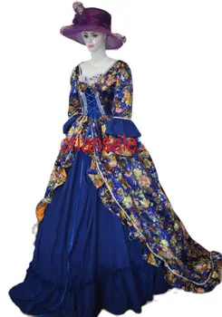 Женское длинное платье Victorian Basil с плиссированными расклешенными рукавами, рыбный костюм для выпускного вечера, платье для банкета 18 века, платье принцессы