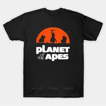 Брендовая мужская повседневная футболка, черные футболки для мужчин, футболка Planet Of The Apes, унисекс, хлопковая летняя модная футболка с коротким рукавом