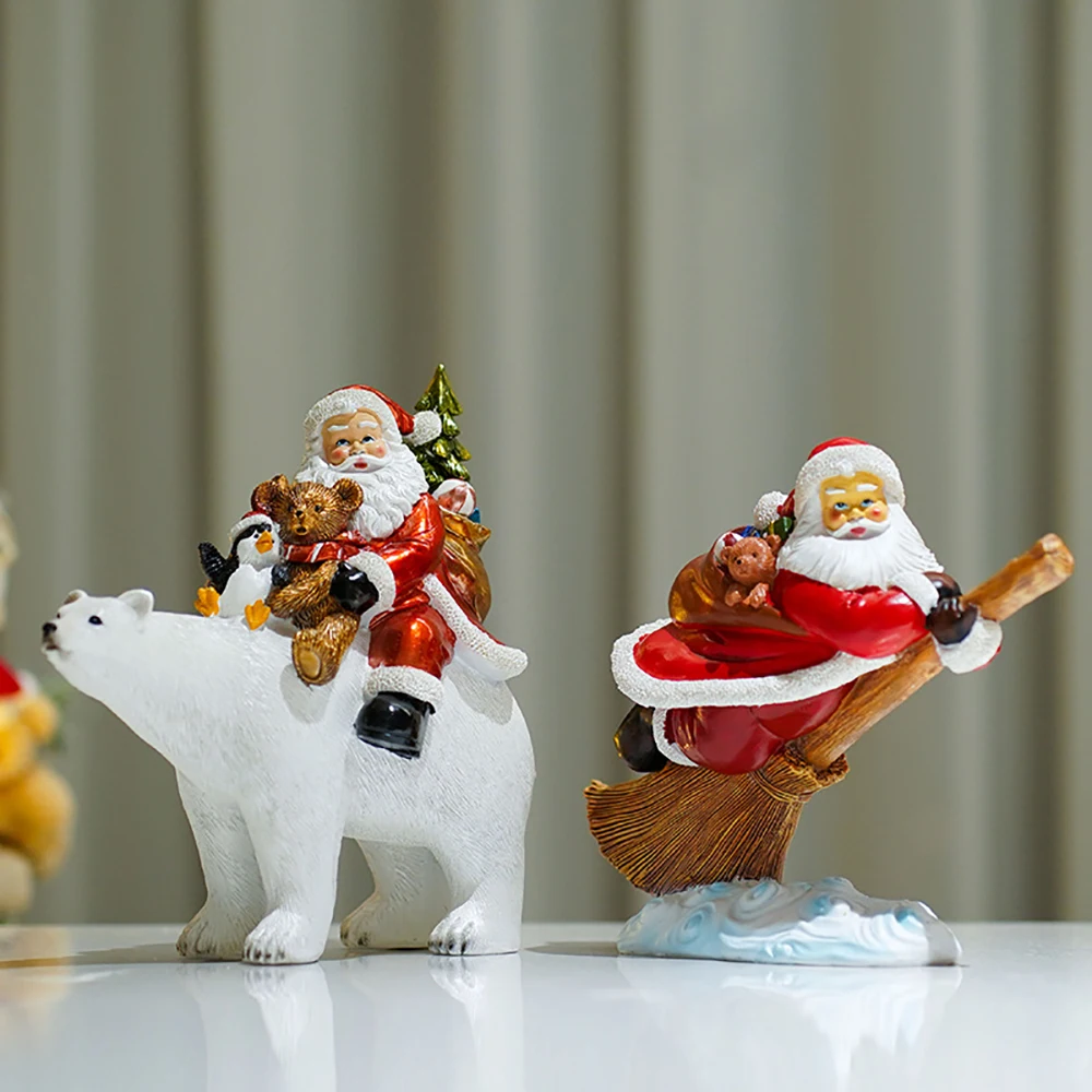 Украшения Санта-Клауса, Рождественские украшения, материал смолы, Европейский стиль, праздничный подарок, изделия ручной работы, Кабинет, гостиная