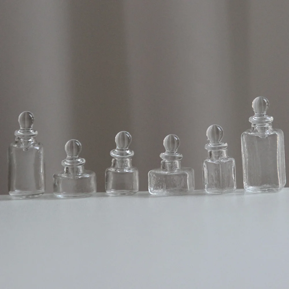 3ШТ Миниатюрная стеклянная банка с крышкой, масштабная модель, имитационные модели мини-стеклянной бутылки в стиле ретро, украшения, Поделки для домашнего декора.