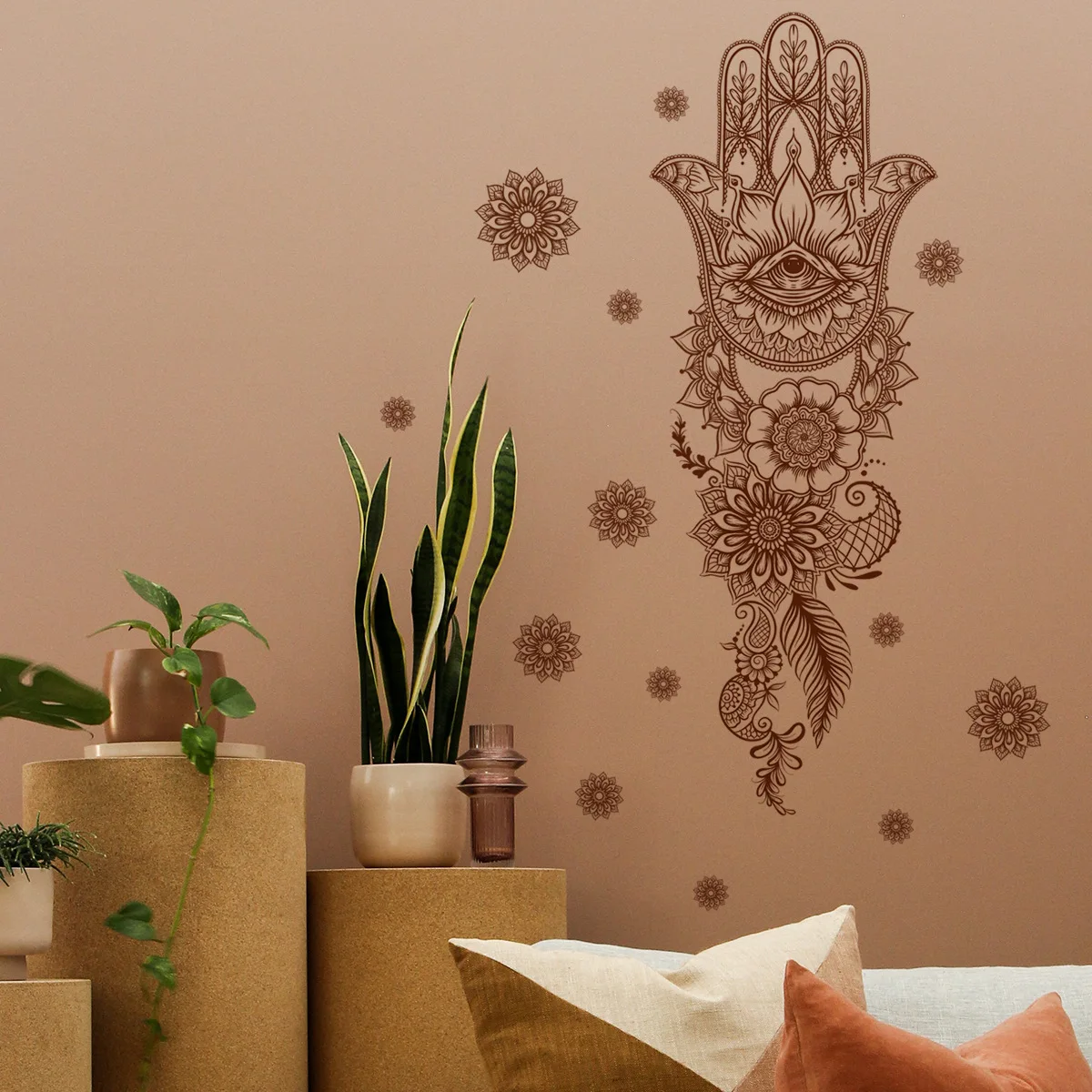 Креативный Дурман, Пальмовый Лотос, декор для Рамадана, наклейки на стены для гостиной, спальни, декоративных наклеек для дома