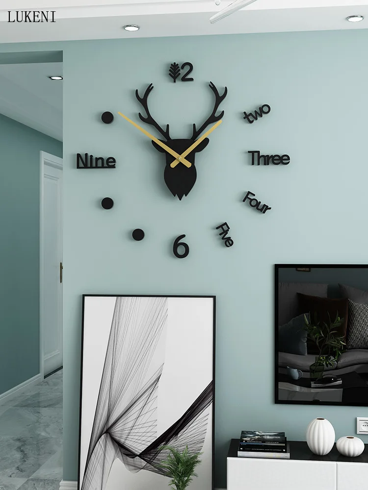 Настенные часы без перфорации в скандинавском стиле, креативные часы своими руками, для гостиной, дома, модные, индивидуальные, простое украшение