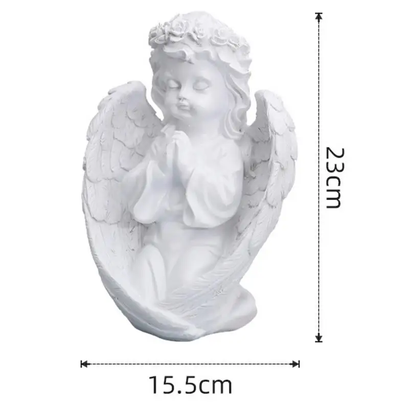 Статуя молящегося Ангела, Мемориальная статуя Ангела/Скульптура эльфа, Фигурка Ангела с крыльями, Мемориальная статуя Ангела из смолы для гостиной