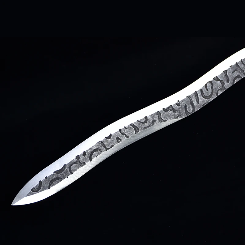 Китайский Специальный меч с изогнутым лезвием из нержавеющей стали, Антикварное Украшение для дома