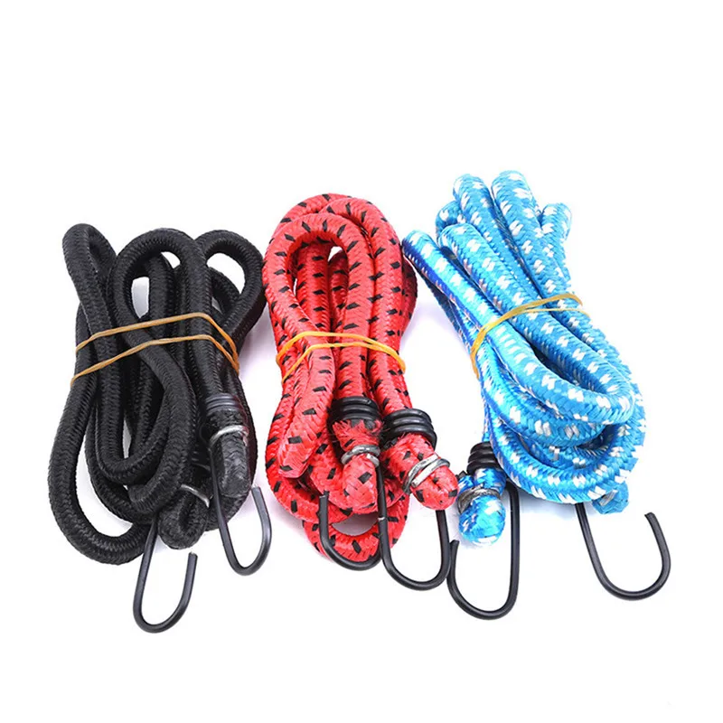 Эластичный банджи-шнур, крючки, велосипедная веревочная стяжка, ремень для багажника на крыше, фиксированный крюк, Эластичная резиновая багажная веревка
