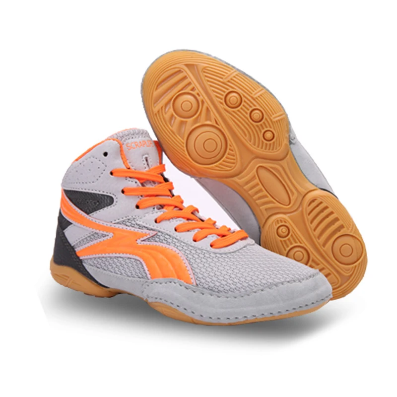 Детская обувь для профессионального самбо 30-36 размера, для занятий тхэквондо, для помещений, прочная детская обувь для борьбы, боксерские ботинки, дышащая тренировочная обувь