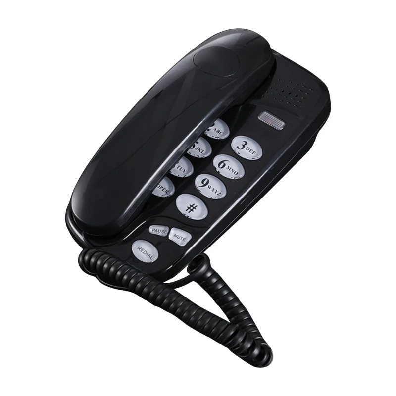 N80D KXT-580 Проводные телефоны с большими кнопками Стационарный телефон с подсветкой для повторного набора номера, настенное крепление или настольный телефон