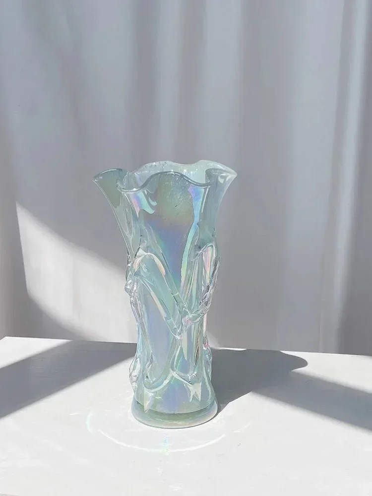 Простые синие кружевные вазы, вазы для капусты ручной работы, домашний декор, украшения для столешниц в гостиной, украшения для спальни