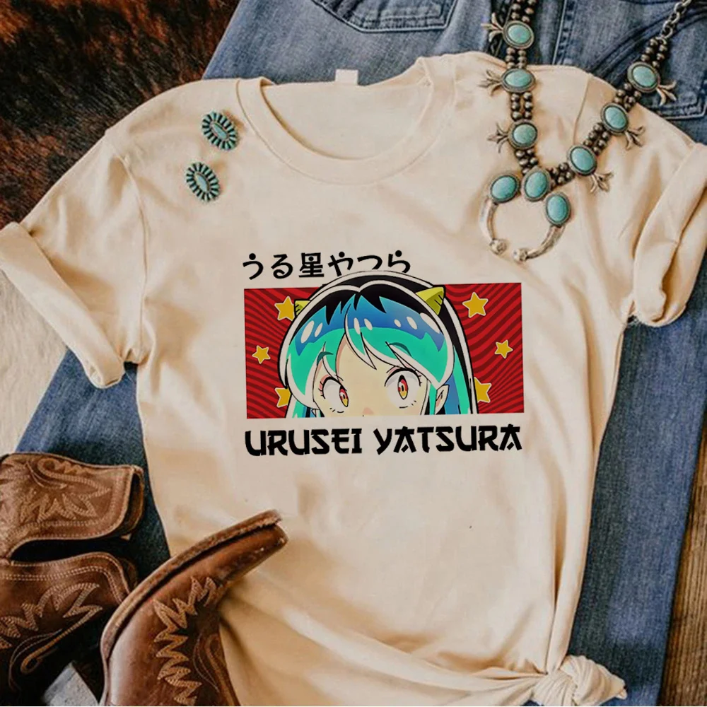 Футболка Urusei Yatsura, женская уличная одежда, футболка с комиксами и мангой, одежда для девочек 2000-х годов