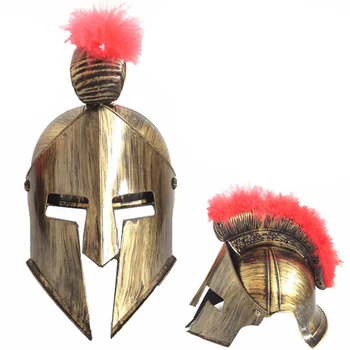 Средневековый рыцарь-гладиатор, спартанский Римский воин, греческий костюм, шлем, головной убор, аксессуар для косплея на Хэллоуин, реквизит для одевания.