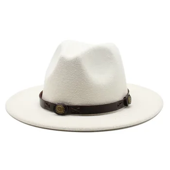 фетровые шляпы, весенне-летняя шерстяная шляпа, британская классическая джазовая шляпа, женская модная универсальная шляпа с плоскими полями, шляпа для пары, шляпа для путешествий на открытом воздухе