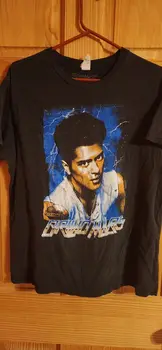 Рубашка Bruno Mars для взрослых Черная с коротким рукавом Moonshine Jungle Tour Мужская с большими длинными рукавами