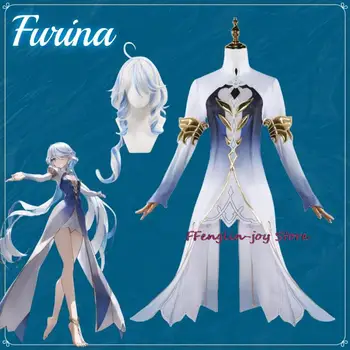 Аниме-игра Genshin Impact Fontaine Furina Focalors Косплей костюм, парадная форма, парик Focalors, косплей костюм Hydro Archon