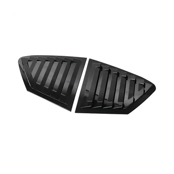 Ярко-черная накладка жалюзи на четверть вентиляционного отверстия на задней стороне заднего стекла для Ford Focus 2019-2020