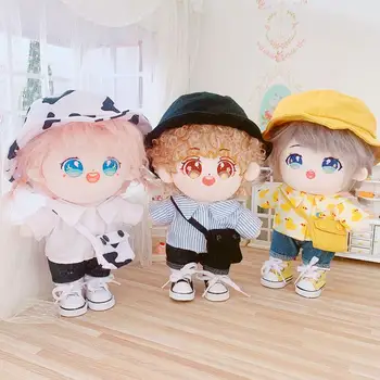 Милая 20-сантиметровая Корейская кукла-идол, Плюшевая игрушка, Одежда, Мягкие Куклы-животные, Одежда, Свитер для кукол, Детские Игрушки, Подарки, Аксессуары для кукол