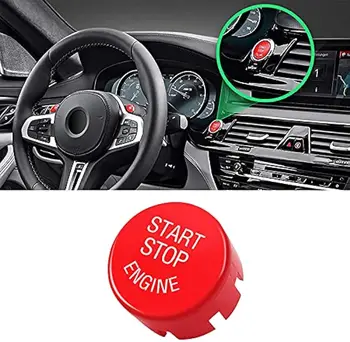 Спортивная красная кнопка включения двигателя HIIVU Start Stop (совместима с BMW 1234567 X1 X3 X4 X5 X6/F30 F10F01F15G01G30G31G11G12)