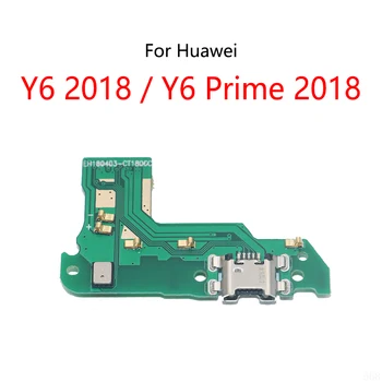 Порт USB-док-станции для зарядки, разъем для подключения гибкого кабеля для модуля зарядной платы Huawei Y6 2018/Y6 Prime 2018