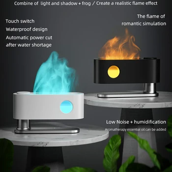 2023 НОВЫЙ Оптовый Мини Инновационный Ароматический Диффузор Fire Oil Cool Mist Ультразвуковой Usb Led Flame Aroma Увлажнители Воздуха