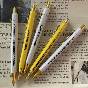 5 ШТ., мотивирующий набор крутых ручек для письма, милые ручки для подписи, пластиковые Нейтральные ручки, Школьные Офисные принадлежности, Детские подарки