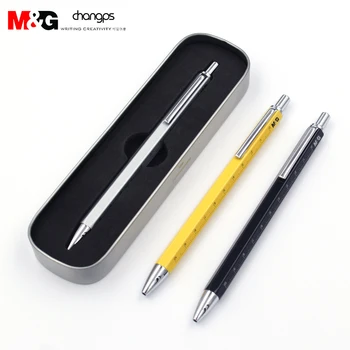 M & G Высококачественная Цельнометаллическая Гелевая ручка 0,5 мм Ручка для подписи Подарочная Коробка Гелевая Ручка Черная AGPY3603 1ШТ