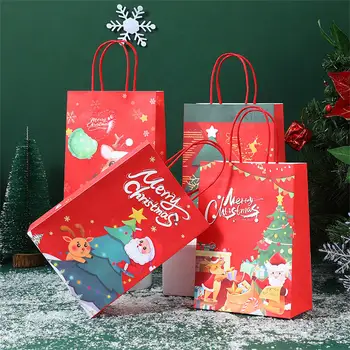 Рождественская сумка для подарков, подарок Санта-Клауса, Сумка для подарков, Праздничная вечеринка, Сумка для конфет, Упаковка для фруктовых закусок, Хранение Мультяшных украшений