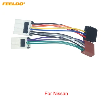 Автомобильный адаптер для преобразования стереосистемы FEELDO для Nissan ISO CD-радио Жгут проводов Оригинальный кабель головных устройств