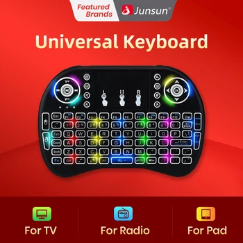 Беспроводная клавиатура Junsun английская версия i8 + портативная сенсорная панель Air Mouse с частотой 2,4 ГГц для Android Radio TV