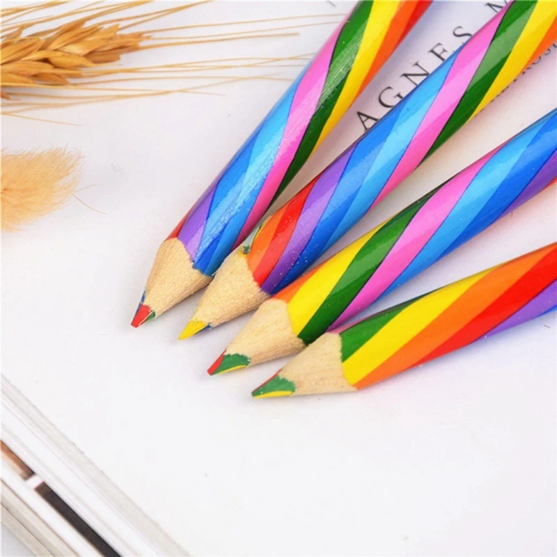 Разноцветные карандаши для рисования взрослых и детей, разноцветные радужные карандаши