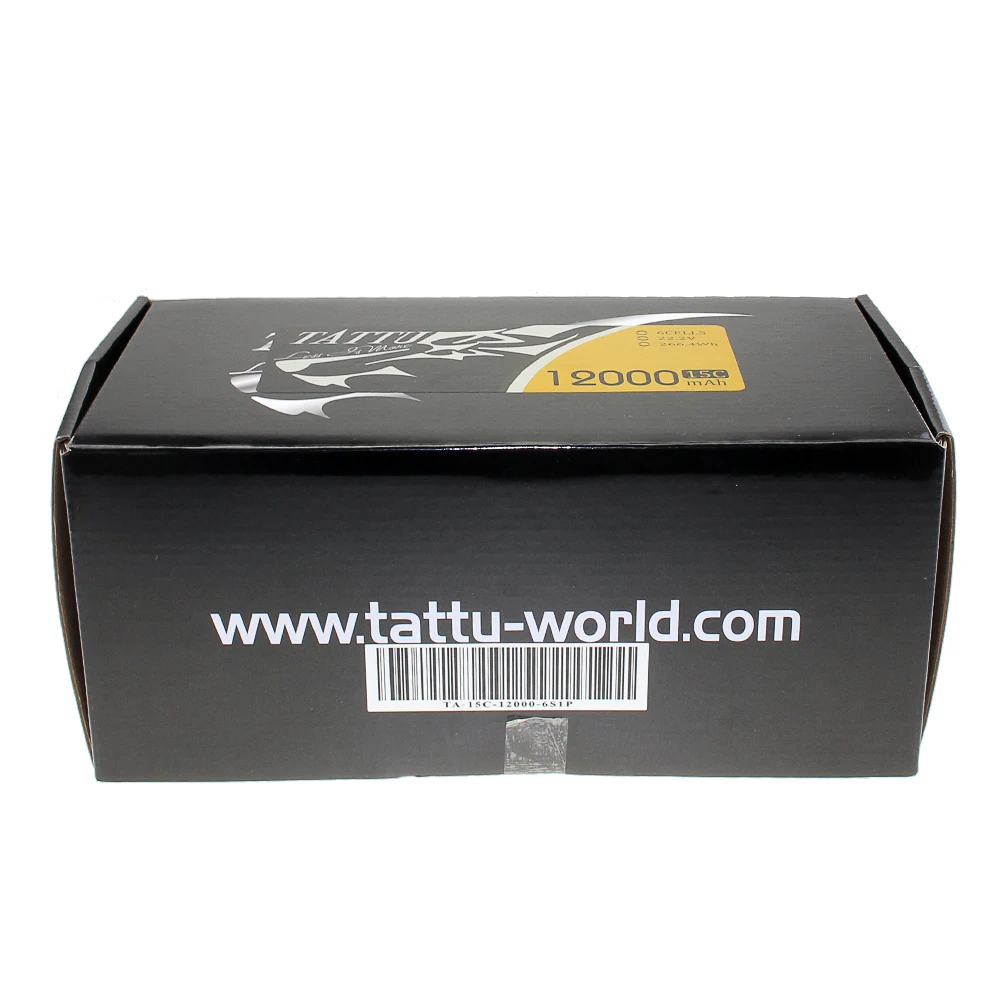 Tattu 22,2 V 12000mAh 15C 6S LiPo Аккумуляторная Батарея с разъемом XT90-S для DJI S800 DJI S900 S1000 Walkera QR X800