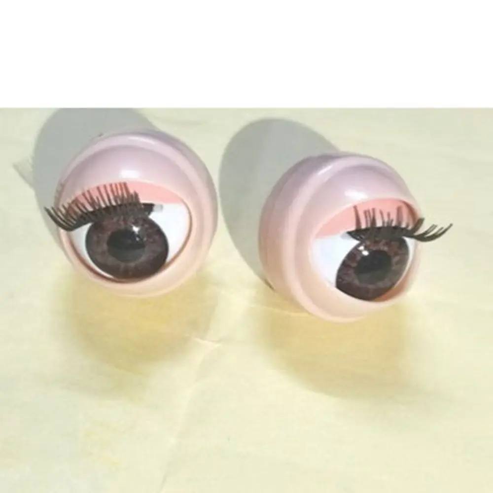 1 пара Кукольных Активных Глаз Кукольные Глазные Чипы Силиконовая Имитация Активного Глазного Яблока DIY Кукольные Глаза с Ресницами Кукольные Вращающиеся Глазные Яблоки
